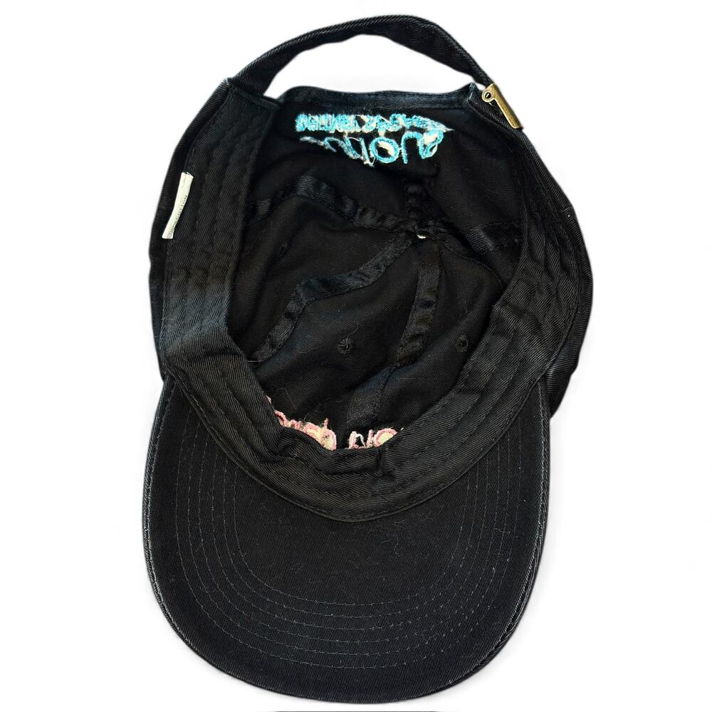 Y2K Britney Spears Curious Perfume Hat "Do You Dare?" Promo Black Strapback Cap - Picture 8 of 13